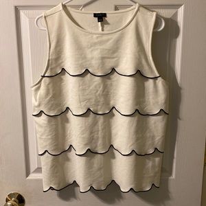 Scalloped sleeveless top